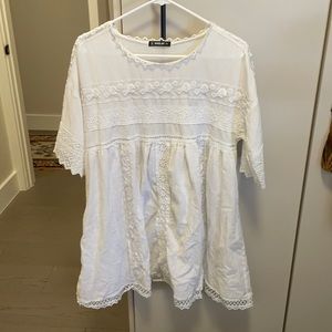 White babydoll lace dress